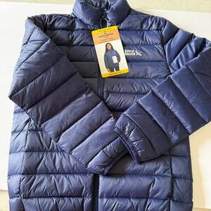 Eddie Bauer Kids Youth Down Packable Jacket M (7/8) – Navy Blue – NWT MSRP $120